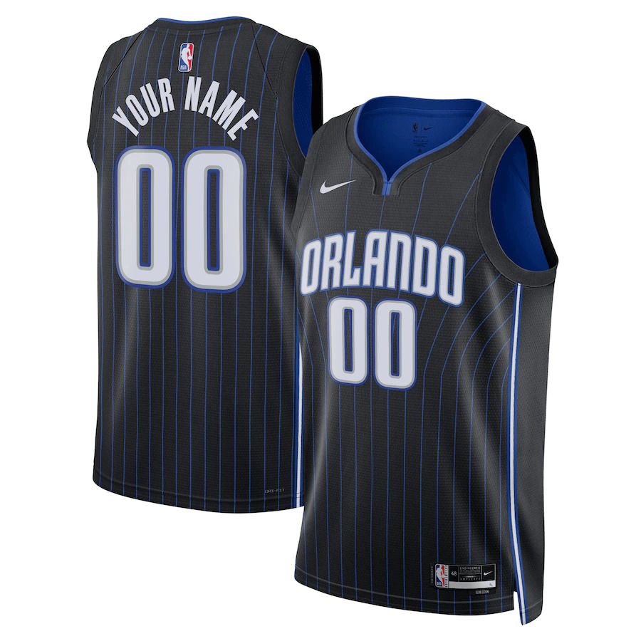 Men Orlando Magic Nike Black Icon Edition 2022-23 Swingman Custom NBA Jersey->customized nba jersey->Custom Jersey